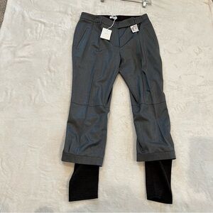 $698 NWT Gunex for Brunello Cucinelli gray wool pants with leg warmers 8